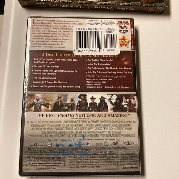 Pirates of the Caribbean: At World's End Two-Disc Limited Edition Slipjacket NIB - Picture 4 of 9